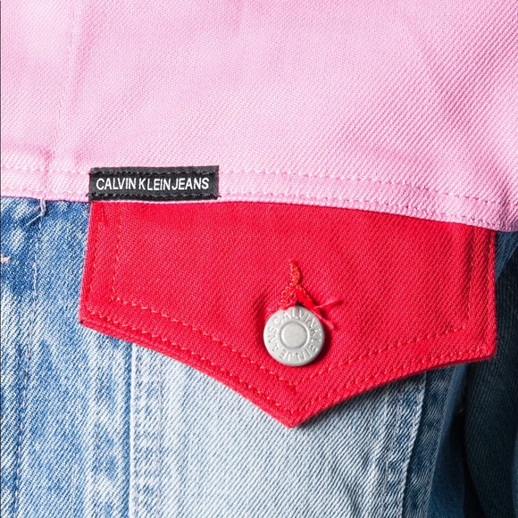 Calvin Klein colorblock trucker jacket - Picture 6 of 7